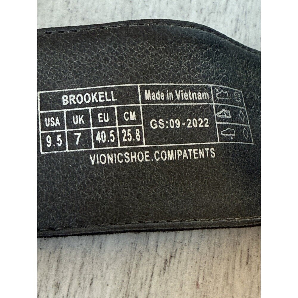 Vionic Brookell Slide Sandals Black Suede Comfort Arch Support Women's 9.5 M - Picture 7 of 8